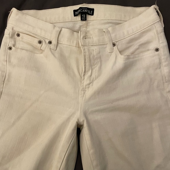 J Crew white straight leg jeans, size 28 waist - Picture 5 of 5